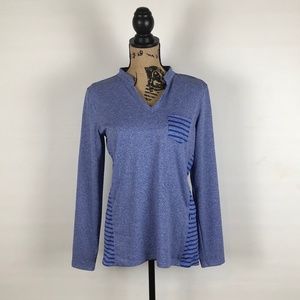 Cabelas Athletic Blue Strips Top
